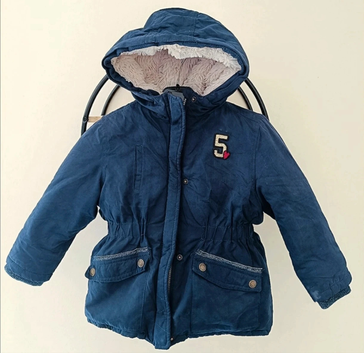 5 ans manteau tape a l oeil ( chaud intérieur polaire)